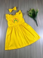 Vestido Arco Íris Bordado Kids