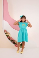 Vestido Arco Íris Bordado Kids