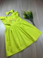 Vestido Arco Íris Bordado Baby