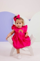 Vestido Arco Íris Bordado Baby