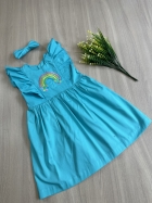 Vestido Arco Íris Bordado Baby