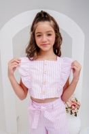 Conjunto Gisele Listras Kids