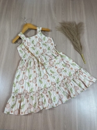 Vestido Monalisa Kids c/ Bolsa Estampado