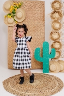 Vestido Duda Xadrez Kids