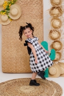 Vestido Duda Xadrez Kids