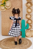 Vestido Duda Xadrez Kids