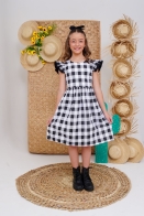 Vestido Duda Xadrez Kids