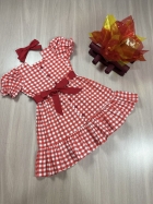 Vestido Chica Xadrez Kids