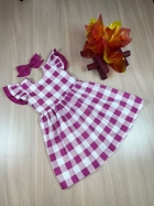 Vestido Duda Xadrez Kids
