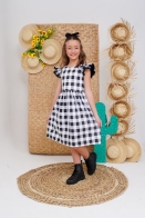 Vestido Duda Xadrez Kids