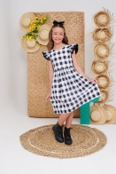 Vestido Duda Xadrez Kids