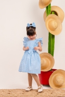 Vestido Ana Lu Xadrez Kids