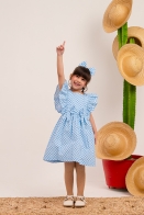 Vestido Ana Lu Xadrez Kids