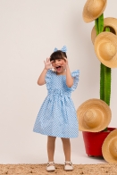 Vestido Ana Lu Xadrez Kids