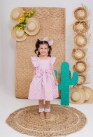 Vestido Ana Lu Xadrez Kids