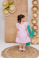 Vestido Ana Lu Xadrez Kids