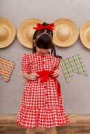 Vestido Chica Xadrez Kids