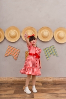 Vestido Chica Xadrez Kids