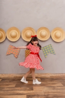 Vestido Chica Xadrez Kids