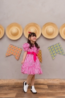 Vestido Chica Xadrez Kids