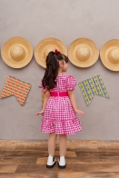 Vestido Chica Xadrez Kids