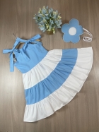 Vestido Tainá Kids c/ Bolsa