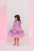 Vestido Tainá Kids c/ Bolsa