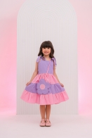 Vestido Tainá Kids c/ Bolsa