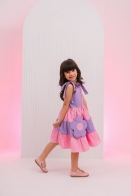 Vestido Tainá Kids c/ Bolsa
