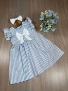 Vestido Mirela Listras Kids